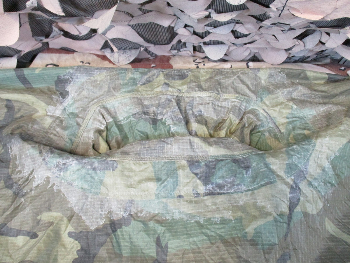 US Military Woodland Camo Wet Weather Poncho Genuine USGI Surplus Waterproof