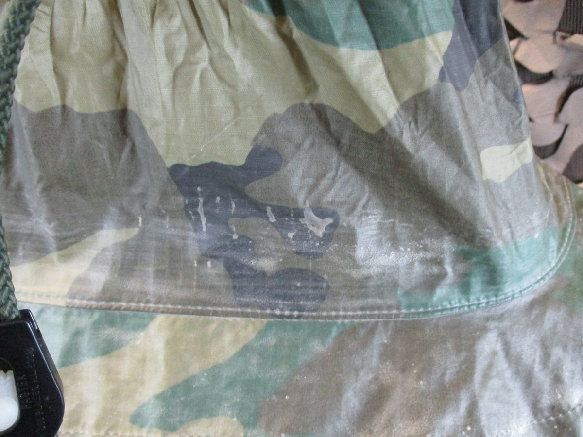 US Military Woodland Camo Wet Weather Poncho Genuine USGI Surplus Waterproof