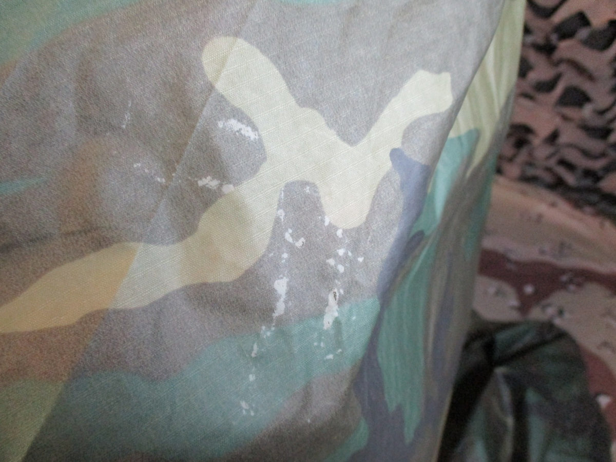 US Military Woodland Camo Wet Weather Poncho Genuine USGI Surplus Waterproof