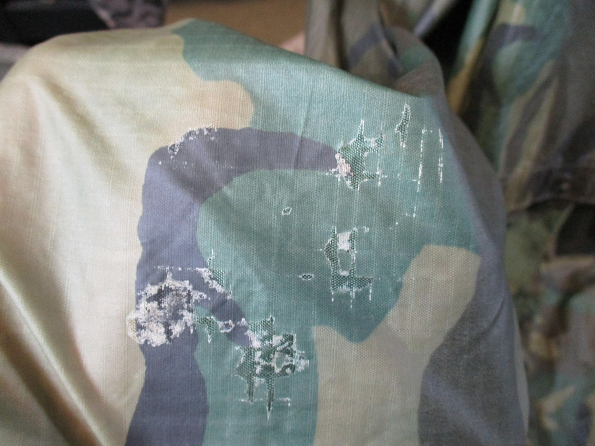 US Military Woodland Camo Wet Weather Poncho Genuine USGI Surplus Waterproof