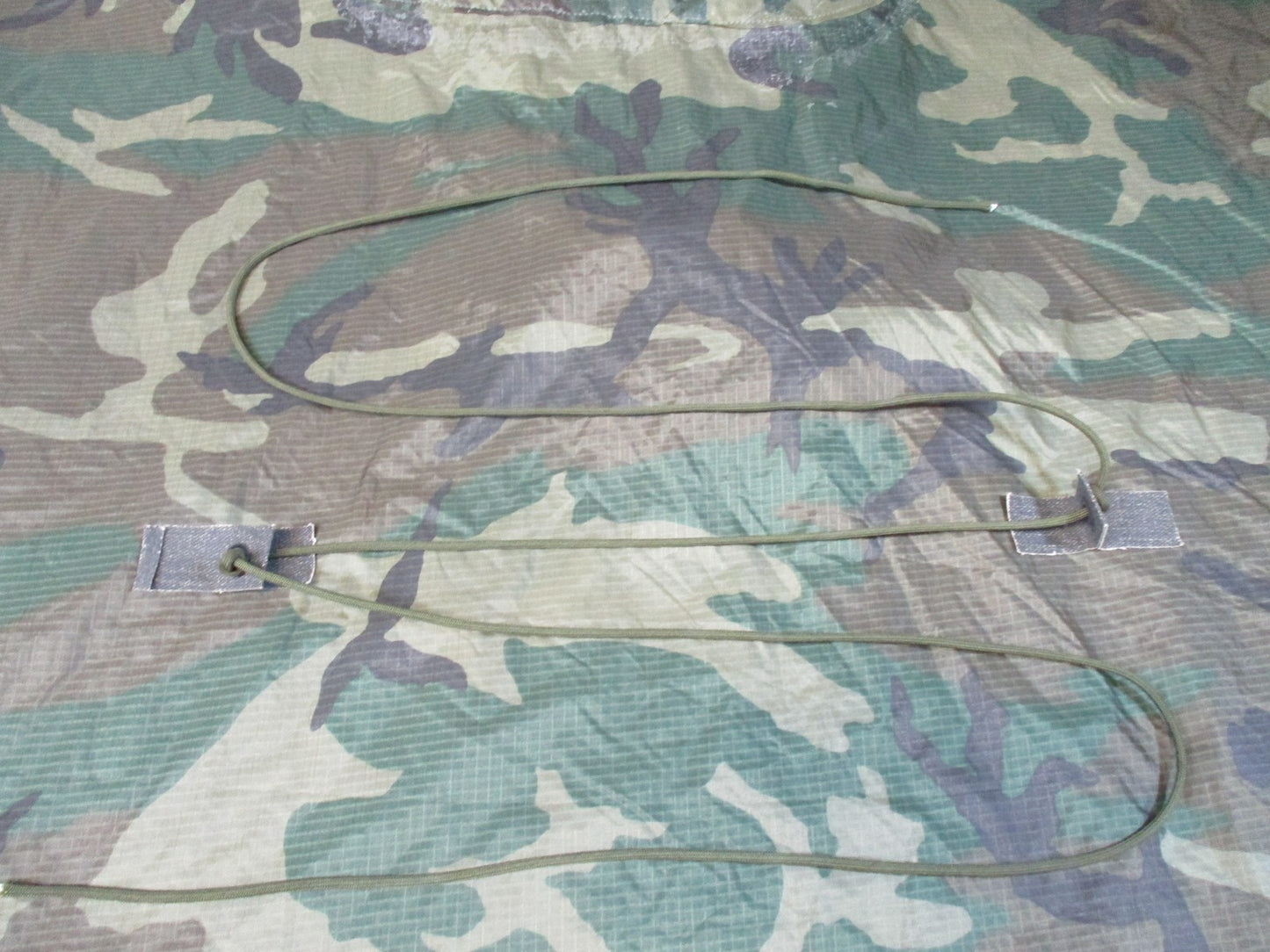 US Military Woodland Camo Wet Weather Poncho Rain Gear Ground Sheet USGI Surplus