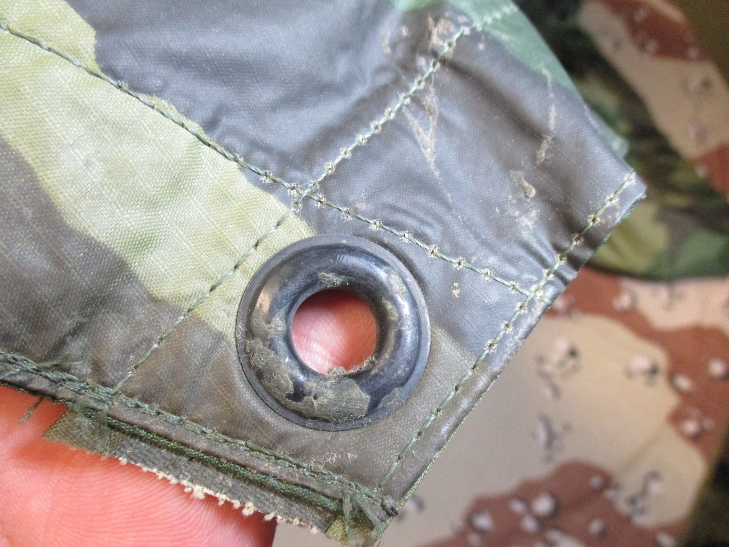 US Military Woodland Camo Wet Weather Poncho Rain Gear Ground Sheet USGI Surplus