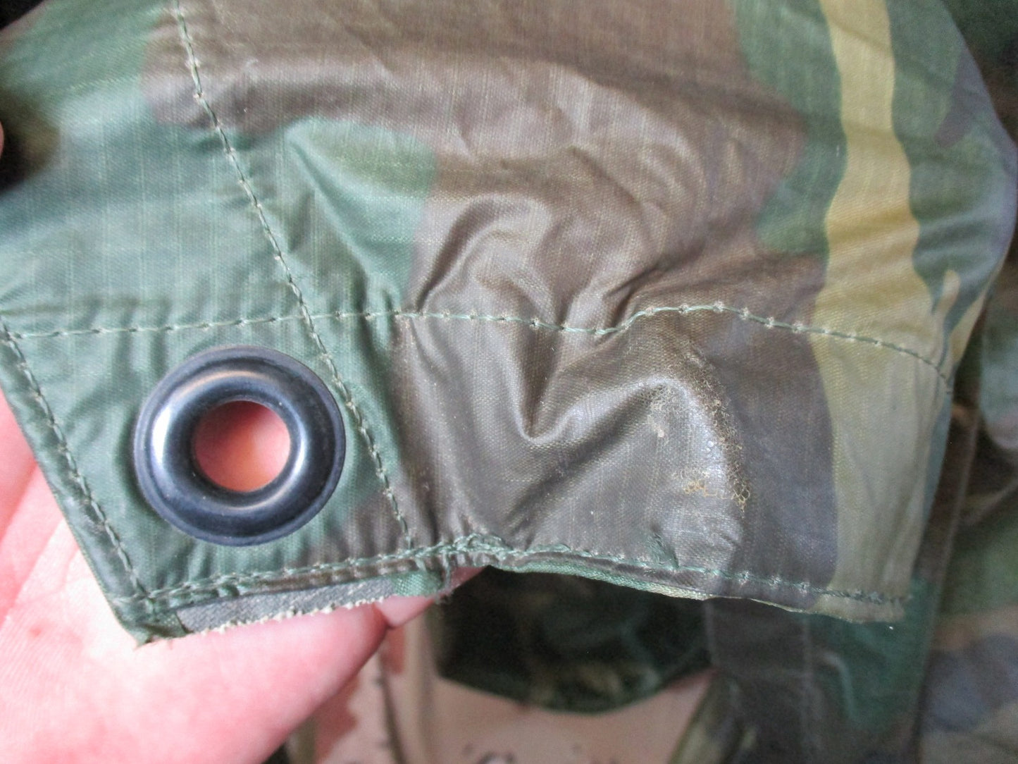 US Military Woodland Camo Wet Weather Poncho Rain Gear Ground Sheet USGI Surplus