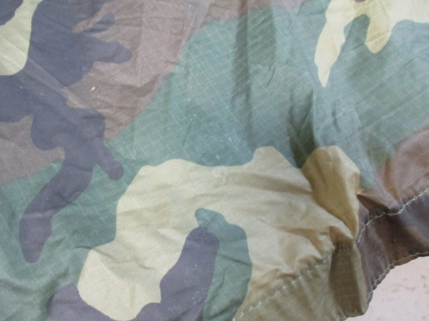 US Military Woodland Camo Wet Weather Poncho Rain Gear Ground Sheet USGI Surplus