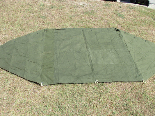 Genuine US Military Issue Shelter Half Tent OD Green Canvas NSN 4163