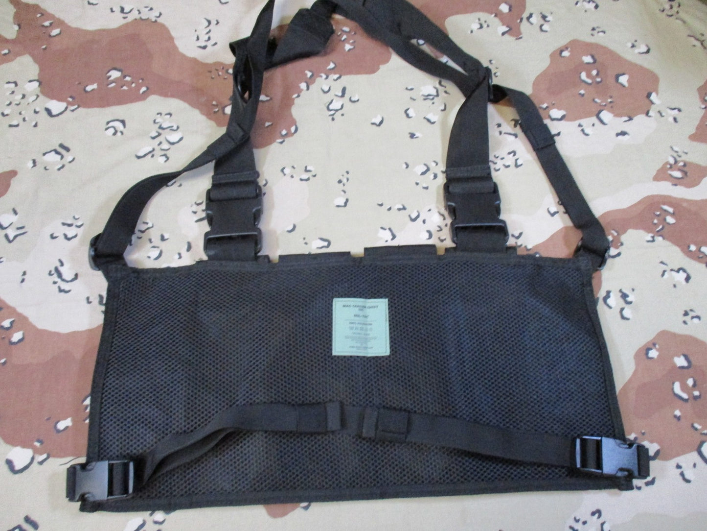 Mil-Tec Tactical Mag Carrier Chest Rig Black 4 Pouch Adjustable New