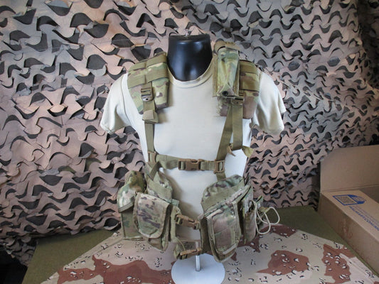 US Military MOLLE II FLC Vest MultiCam w/ M4 Mag Pouches & IFAK Insert Surplus