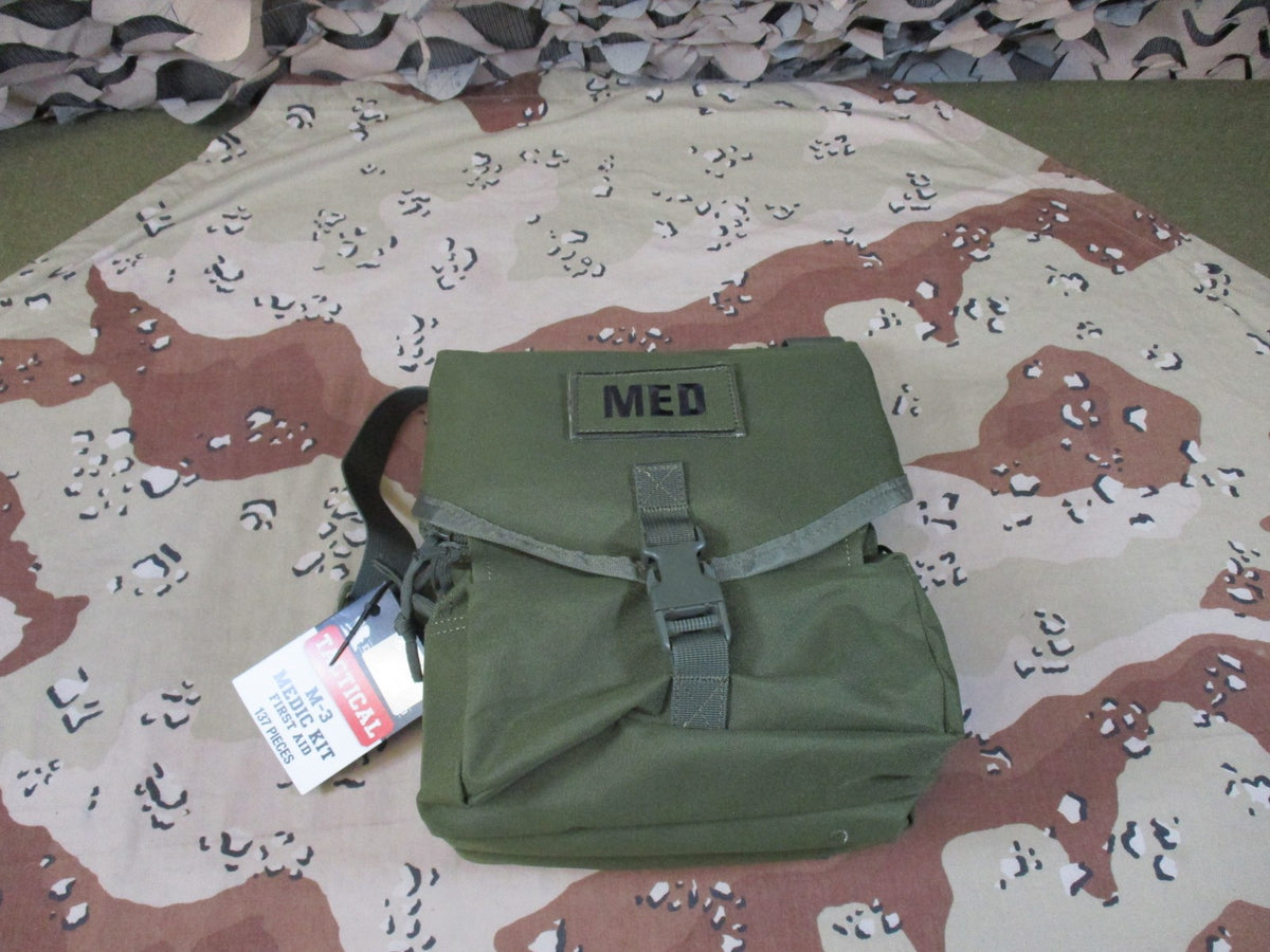 First Aid Only M-3 Medic Kit 137 Piece Tactical Medical Bag Olive Drab New