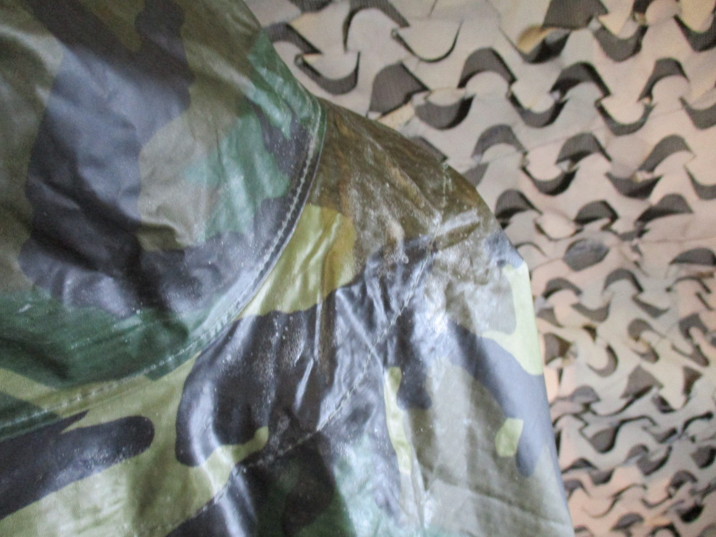 US Military Woodland Camo Wet Weather Poncho NSN 8405-01-100-0976 ORC Industries