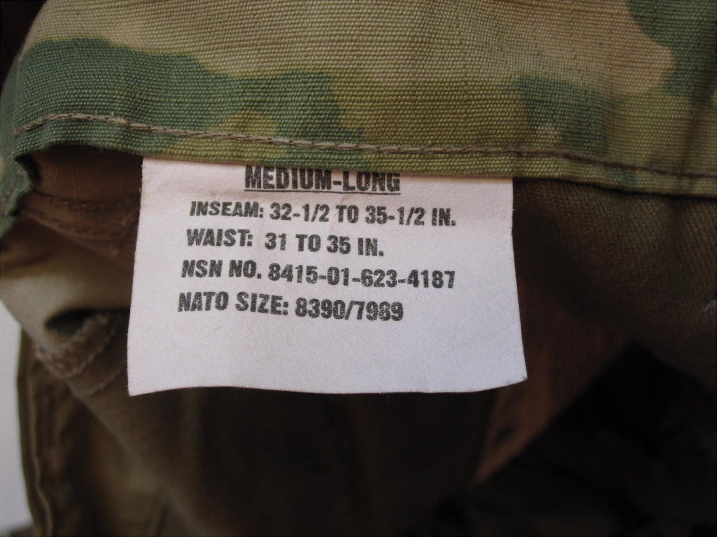 NWOT MULTICAM OCP SCORPION PANTS MEDIUM/LONG TROUSER BOTTOMS NORMAL MATERIAL