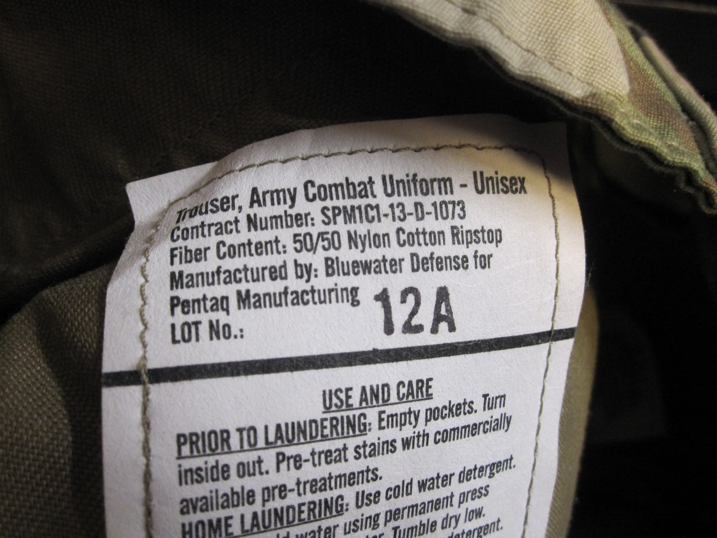 NWOT MULTICAM OCP SCORPION PANTS MEDIUM/LONG TROUSER BOTTOMS NORMAL MATERIAL