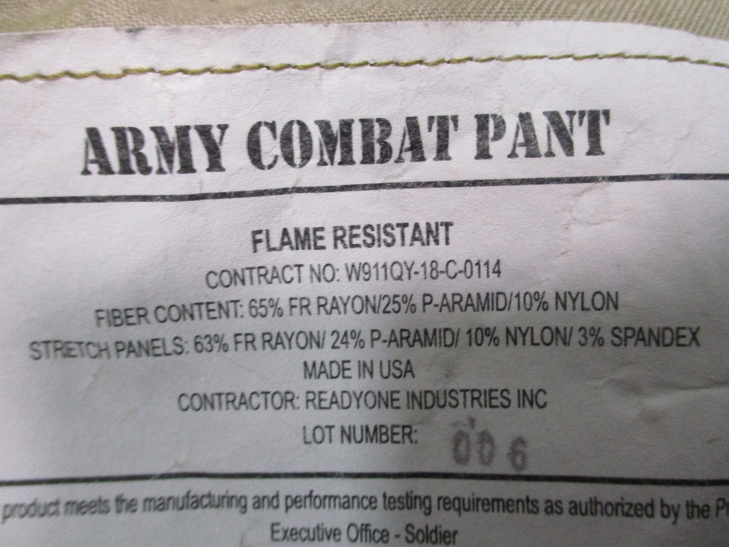 Army Combat Pants Medium Short Flame Resistant MultiCam ReadyOne Used - Very Goo