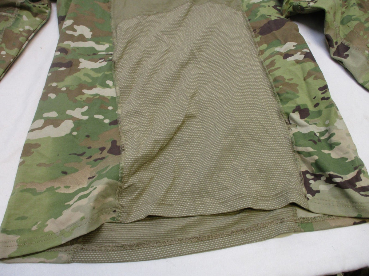 NEW ARMY OCP MULTICAM COMBAT SHIRT TYPE II X-LARGE 1/4 ZIP TOP FLAME RESISTANT