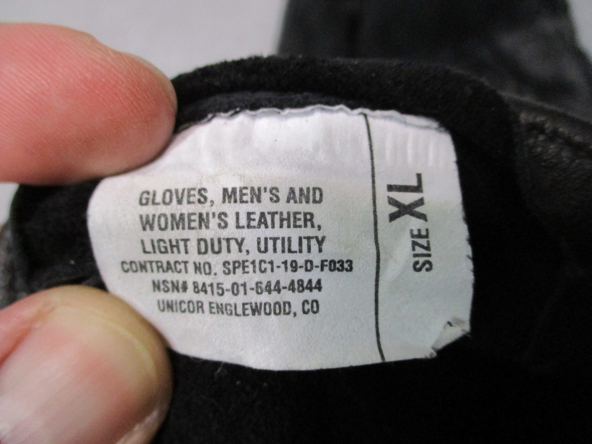 USGI Military X-Large Cow Hide Utility Gloves Men Women Light Duty Rappel Glove