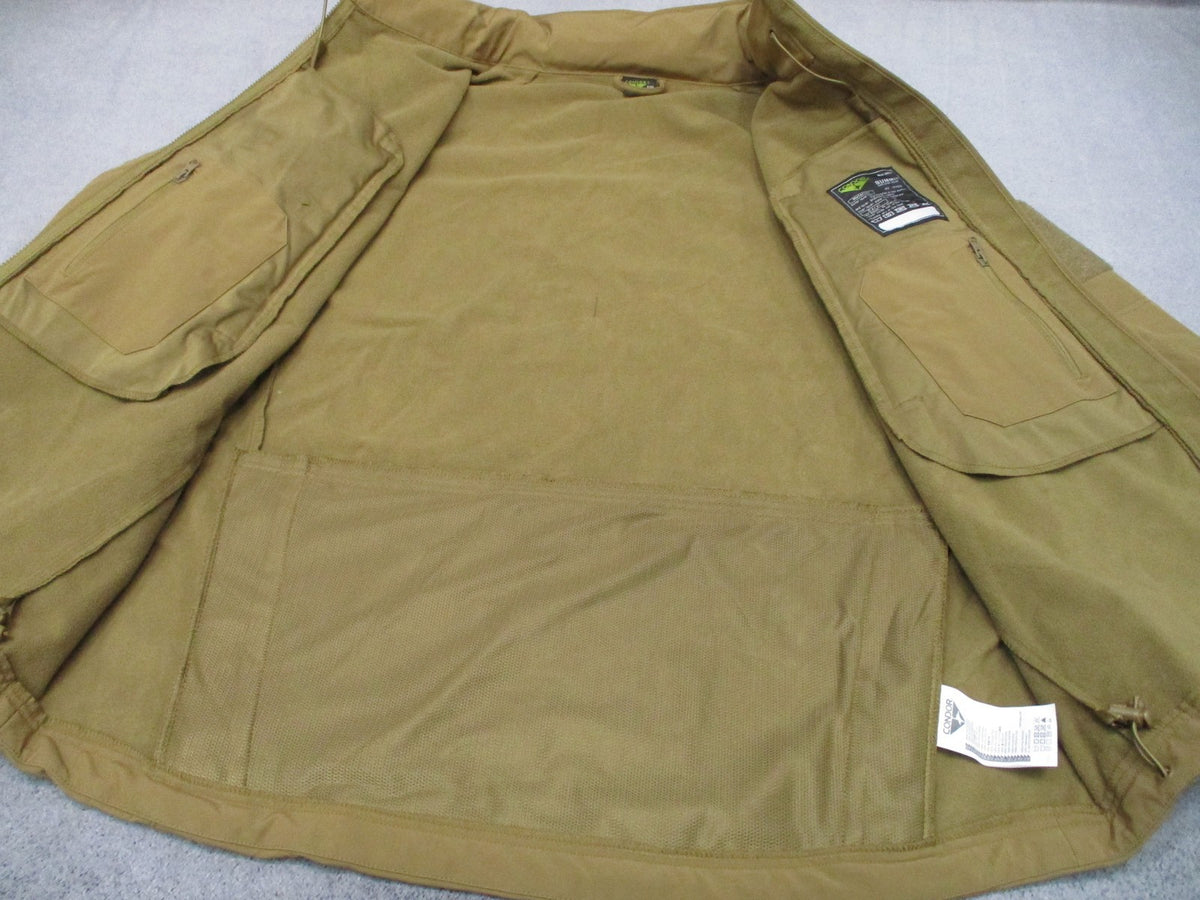 New Condor Summit Softshell Jacket Coyote Brown Tactical Coat Size XXXL