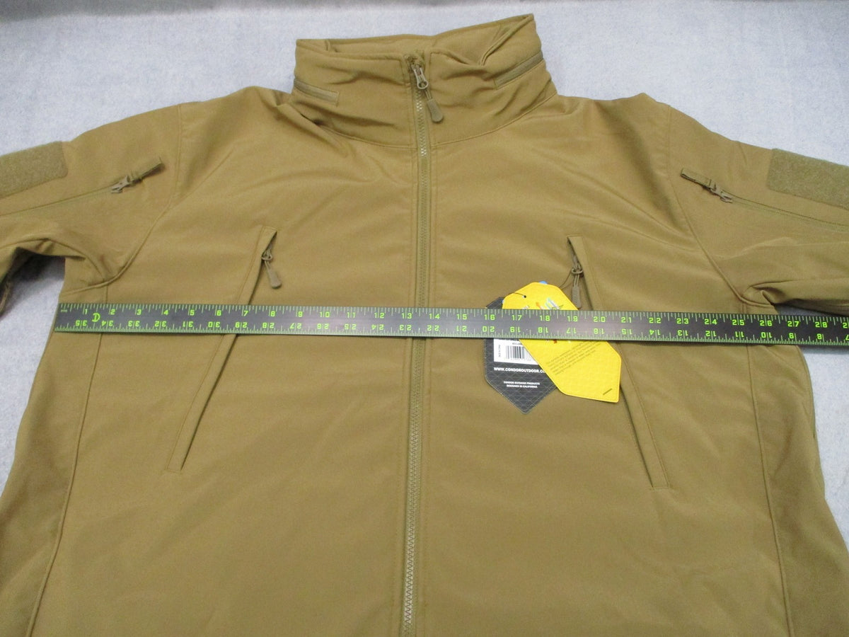 New Condor Summit Softshell Jacket Coyote Brown Tactical Coat Size XXXL