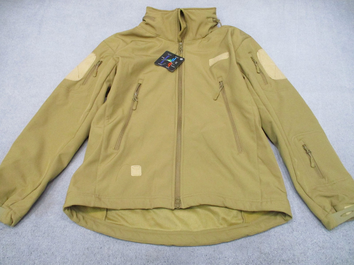 Shark Skin tactical soft shell jacket tan size Medium