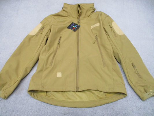 Shark Skin tactical soft shell jacket tan size Medium
