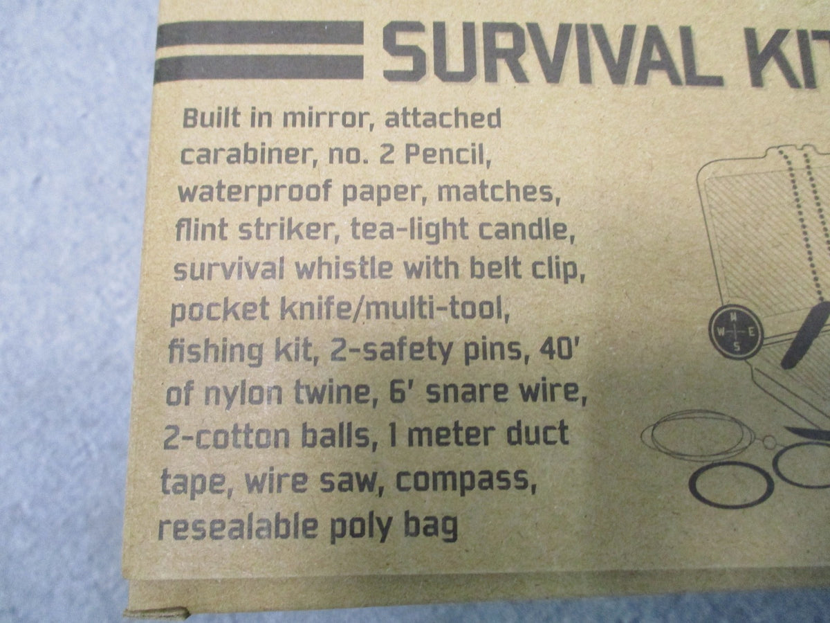 Red Rock Outdoor Gear Survival Kit #60-016 Compact Waterproof Case New