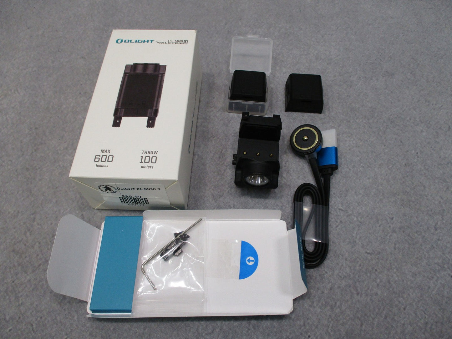 Olight PL-Mini 3 Valkyrie Tactical Light 600 Lumens Excellent Condition