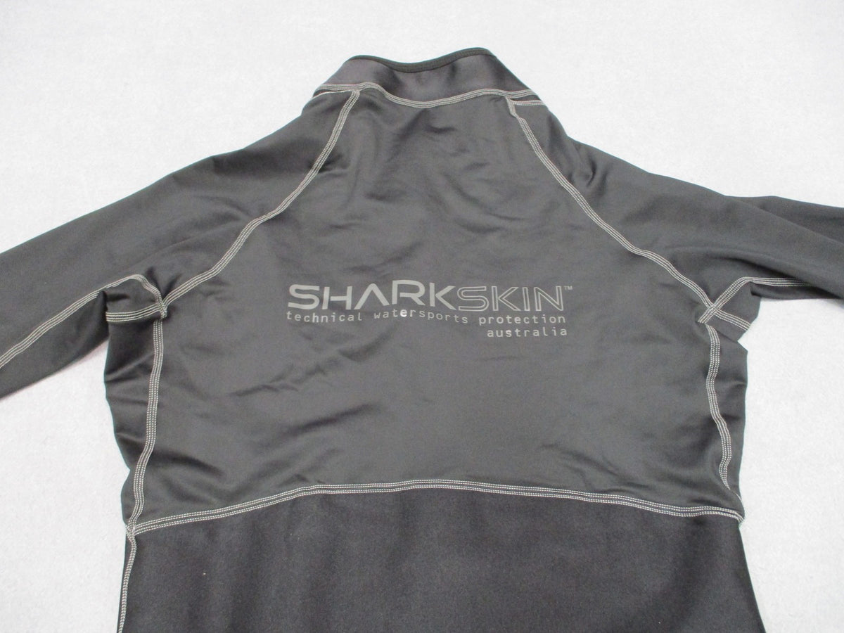 New Sharkskin Performance Wear Long Sleeve 1/4 Zip Watersports Shirt Black Large