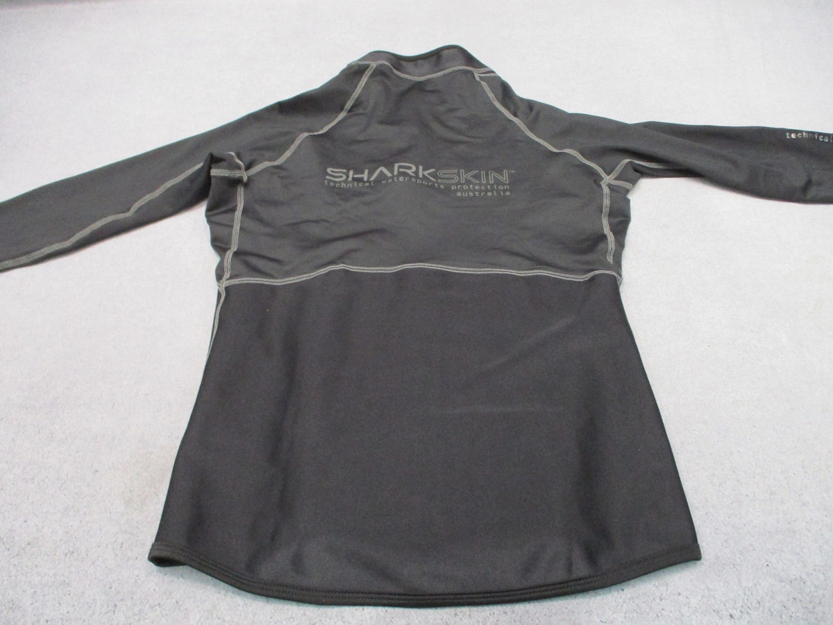 New Sharkskin Performance Wear Long Sleeve 1/4 Zip Watersports Shirt Black Large