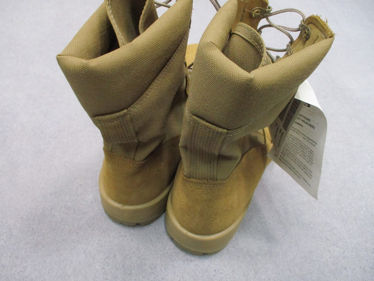 Bates E41800A US Army Hot Weather Combat Boots Coyote Suede Vibram Size 12.5 R