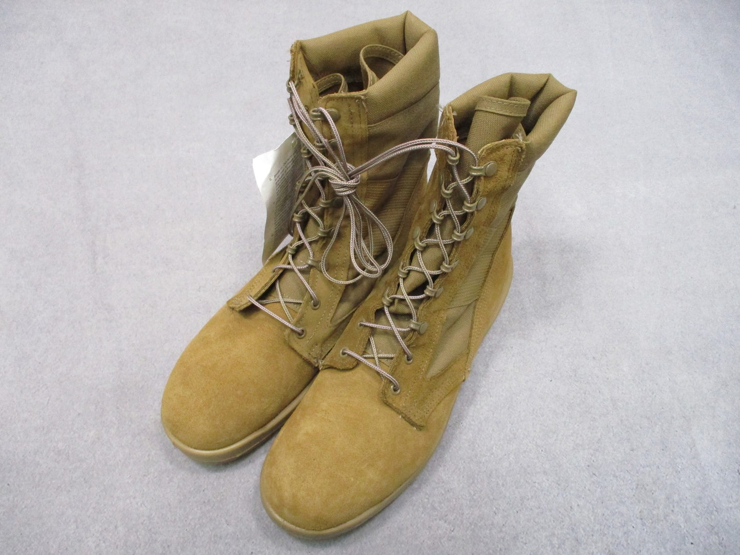 Bates E41800A US Army Hot Weather Combat Boots Coyote Suede Vibram Size 12.5 R