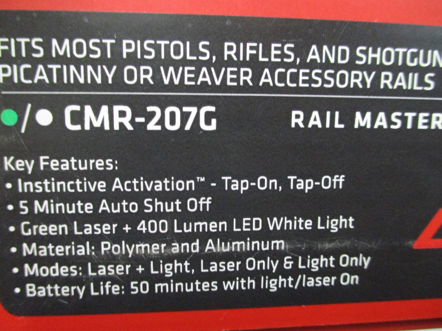 Crimson Trace CMR-207G Rail Master Pro Green Laser & 400 Lumen Light - Excellent