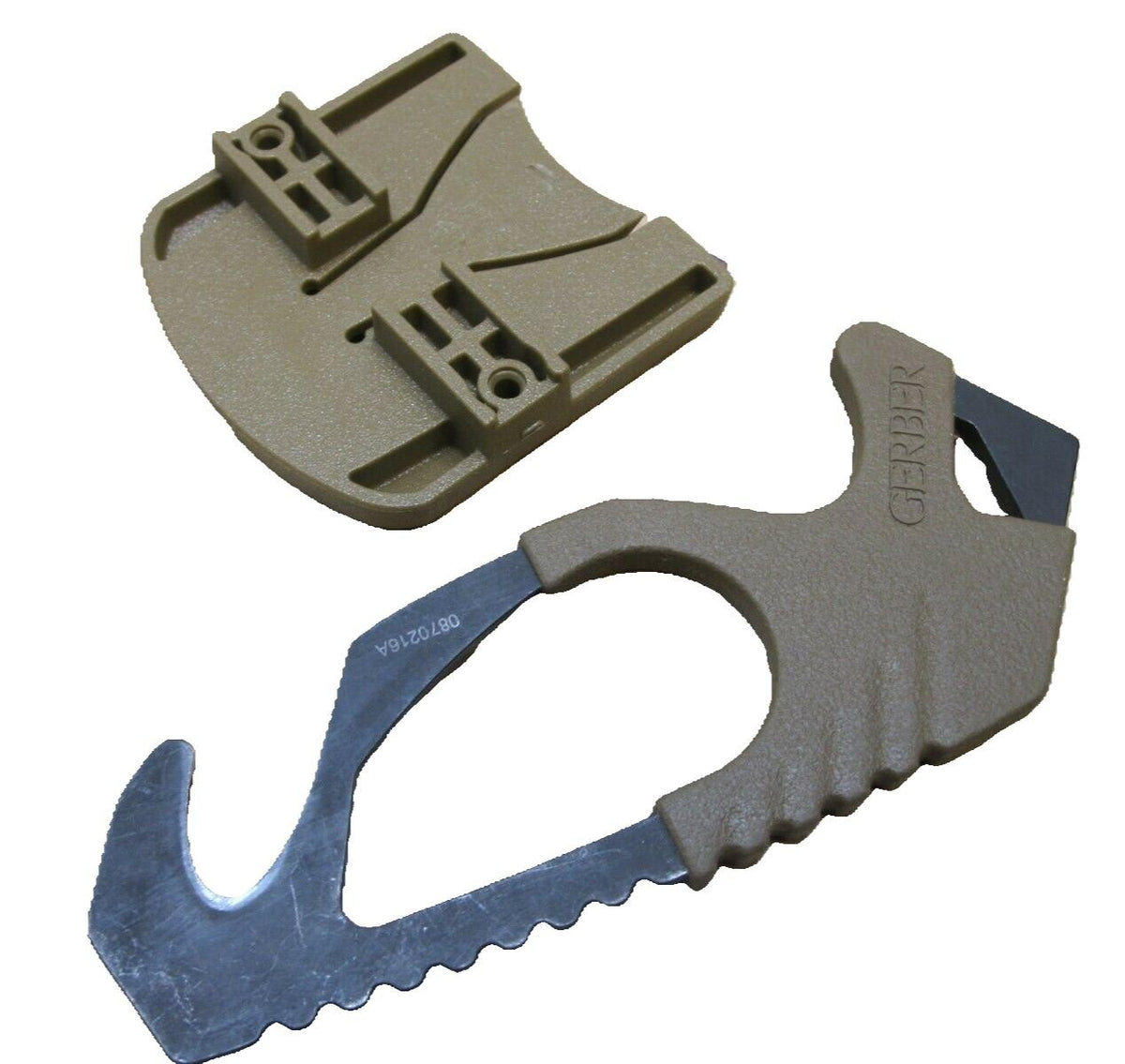 Gerber Strap Cutter Seat Belt Rescue Tool Coyote Brown Hard Mount Sheath