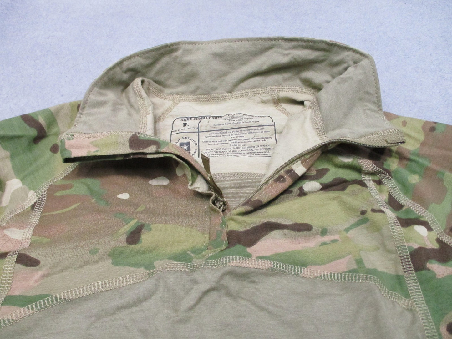 Genuine US Army Combat Shirt Multicam Flame Resistant Size Large ACS FR