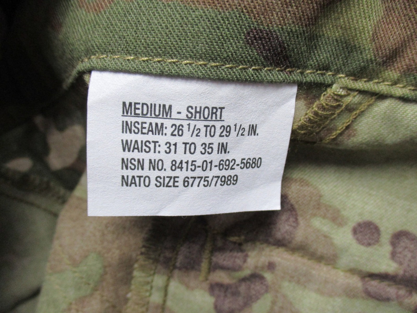 NWOT ARMY ADVANCED COMBAT PANTS AIKP KNEE PAD SLOTS MEDIUM/SHORT SCORPION OCP