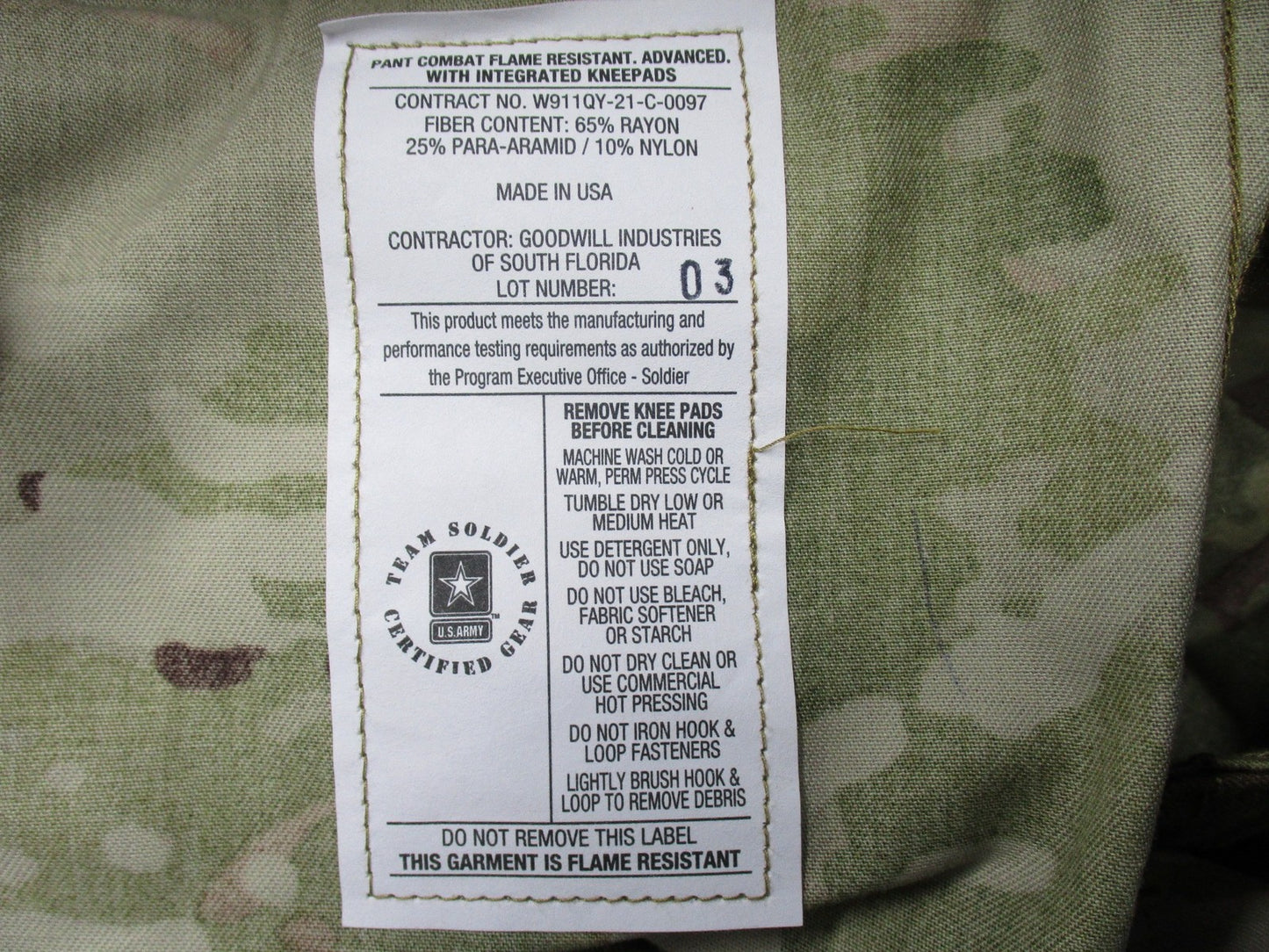 NWOT ARMY ADVANCED COMBAT PANTS AIKP KNEE PAD SLOTS MEDIUM/SHORT SCORPION OCP