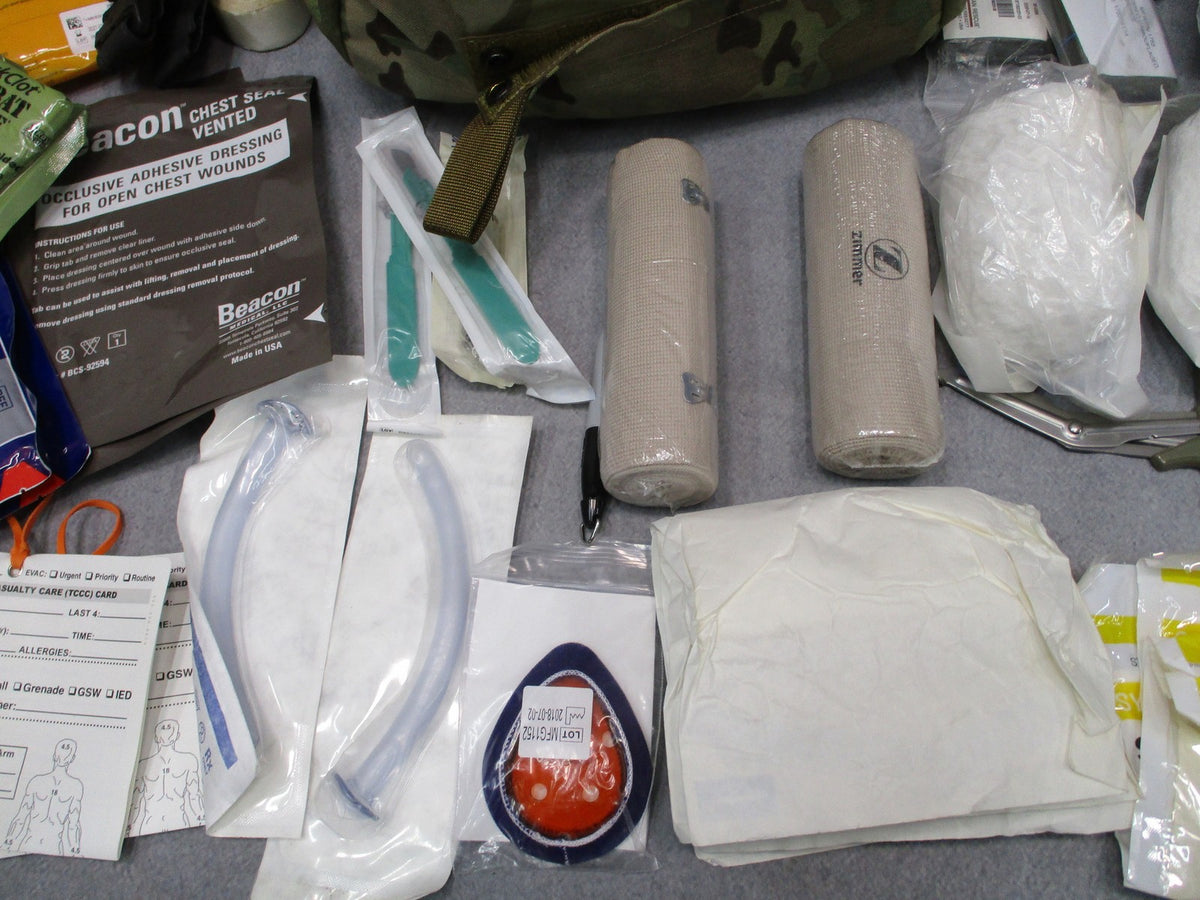 Military Combat Casualty Care Bag IFAK Trauma Kit Multicam w/ Medical Supplies