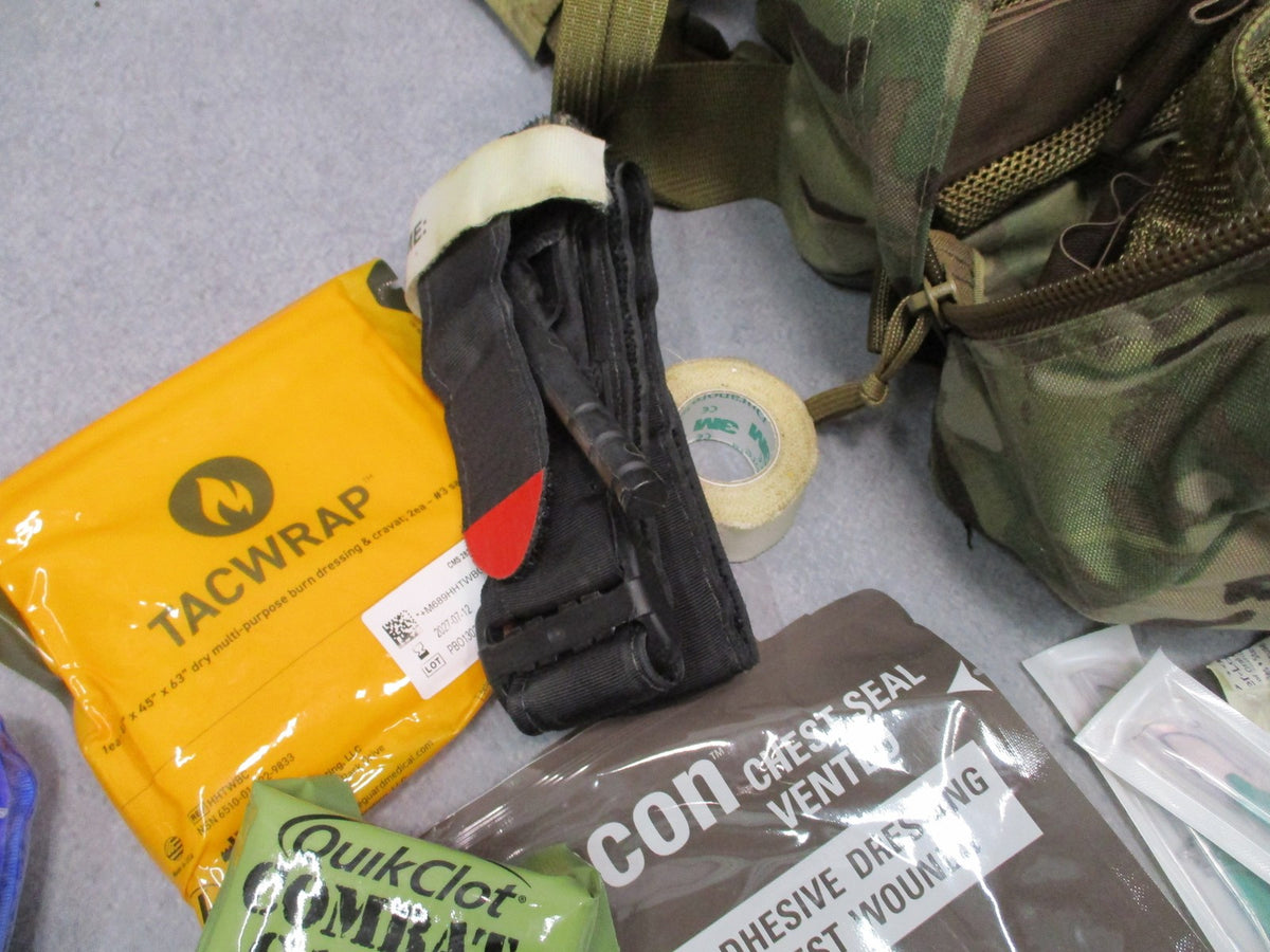 Military Combat Casualty Care Bag IFAK Trauma Kit Multicam w/ Medical Supplies
