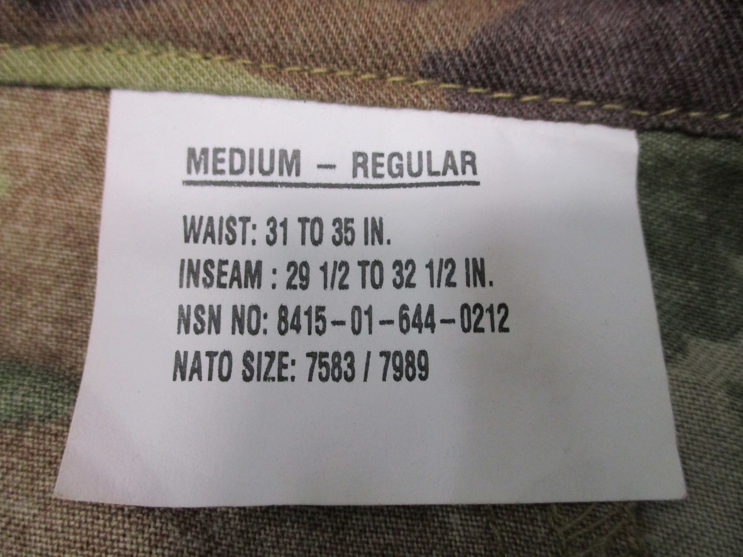 US Army Combat Advanced Pants Scorpion OCP Flame Resistant Medium Regular NSN