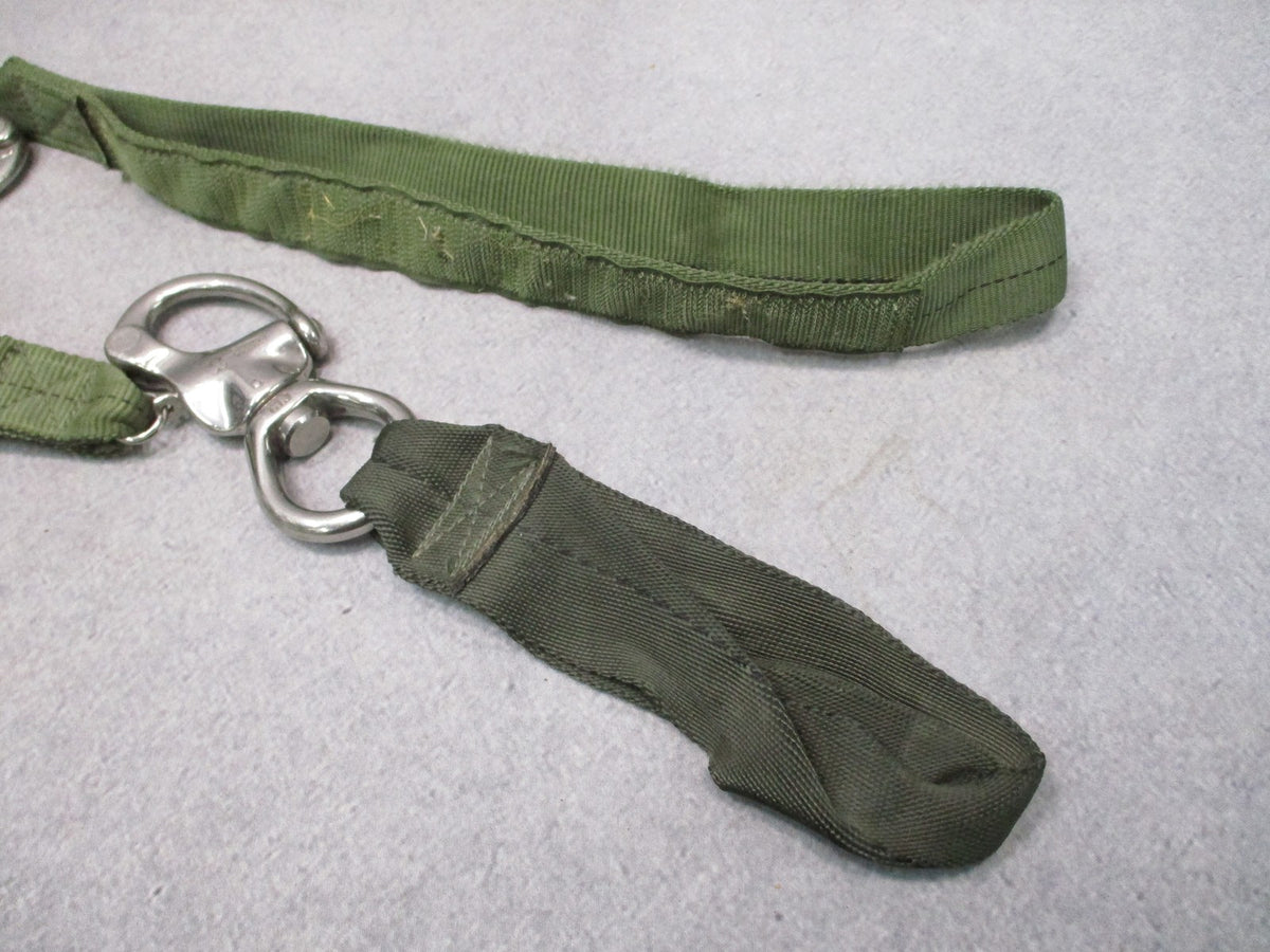 2 Wichard Military Helo Retention Safety Lanyards OD Green Quick Release Old Gen