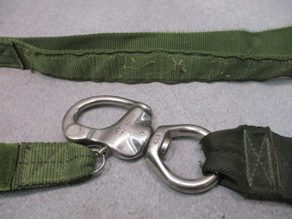 2 Wichard Military Helo Retention Safety Lanyards OD Green Quick Release Old Gen