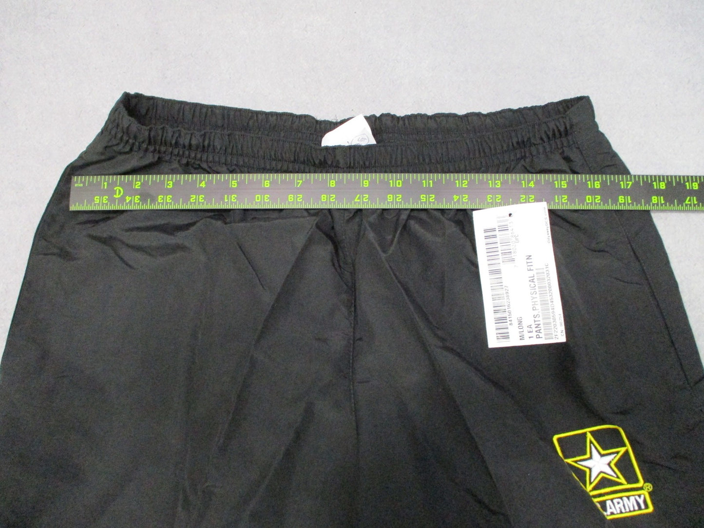 New U.S. Army APFU Physical Fitness Uniform Pants Black Nylon Size M/Long