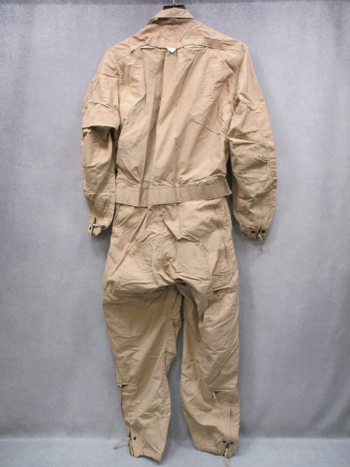 US Military CVC Coveralls Tan Aramid Flame Resistant Flight Suit Medium Regular
