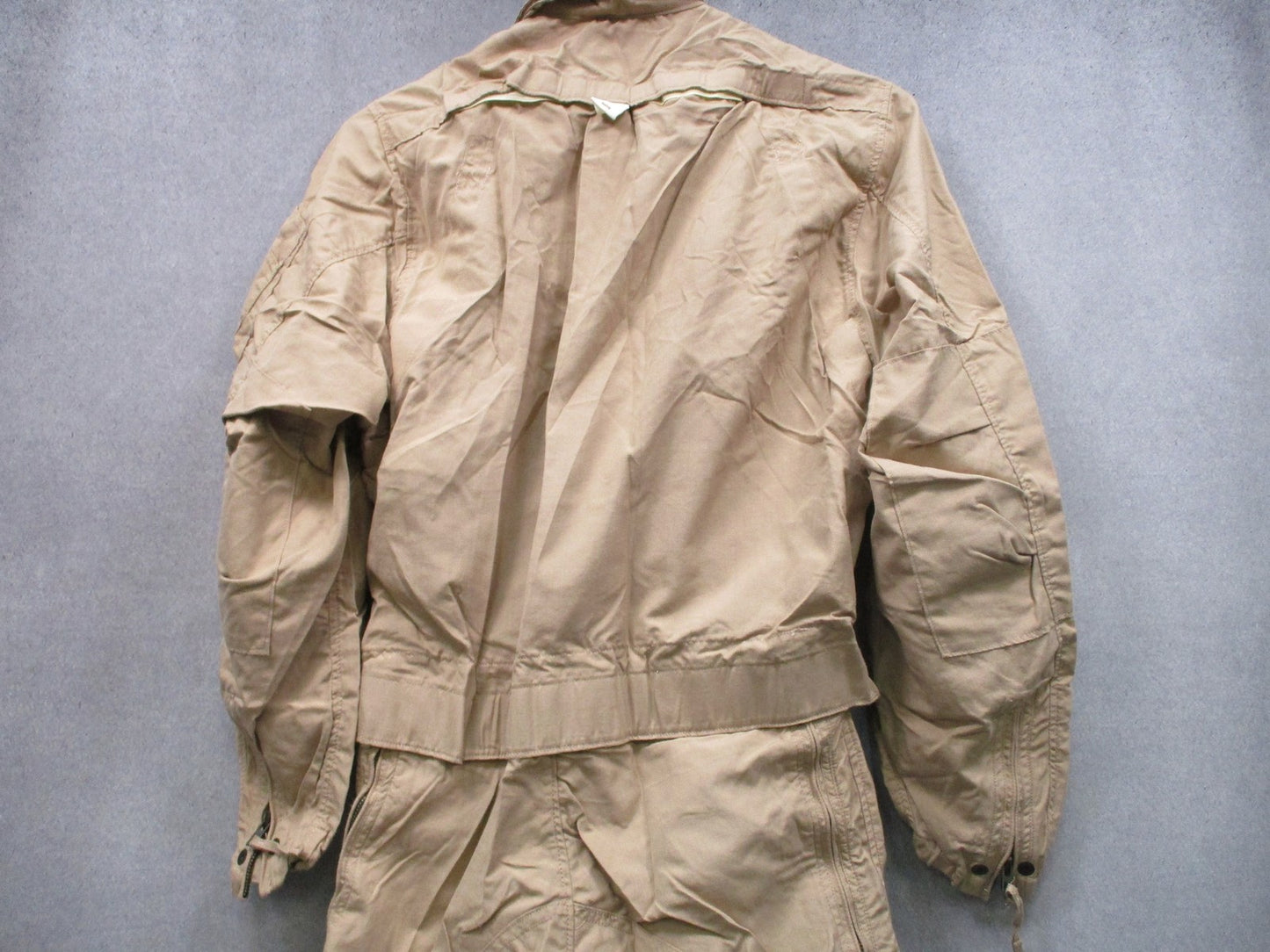US Military CVC Coveralls Tan Aramid Flame Resistant Flight Suit Medium Regular