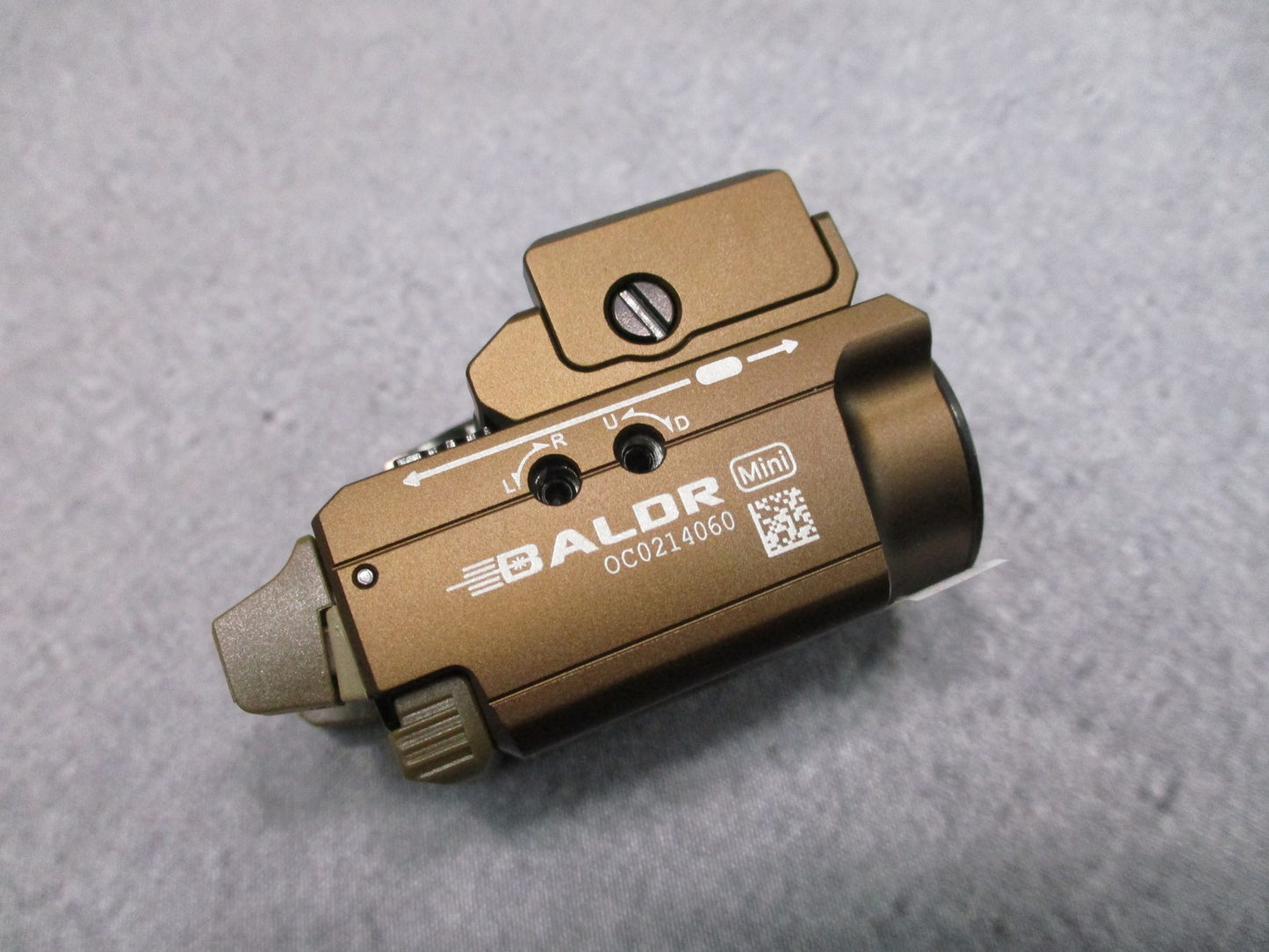 Olight Baldr Mini Tactical Light Green Laser 600 Lumens FDE Excellent