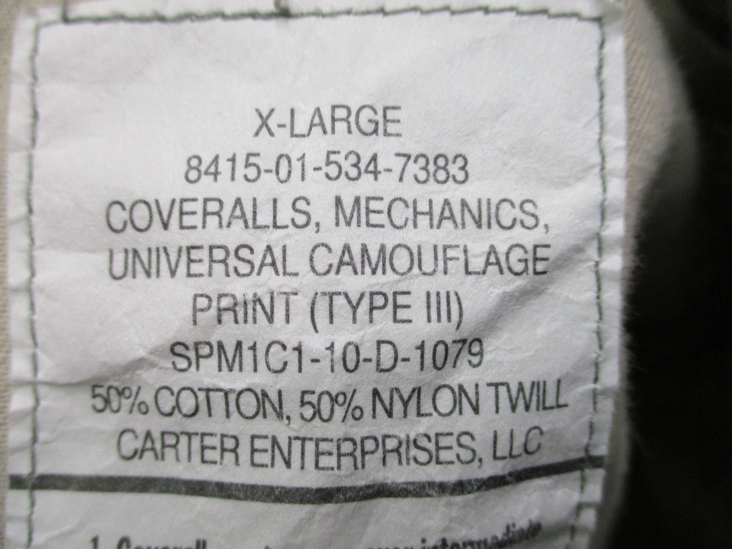 US Military Mechanics Coveralls UCP Camo X-Large Genuine Issue Tactical Workwear