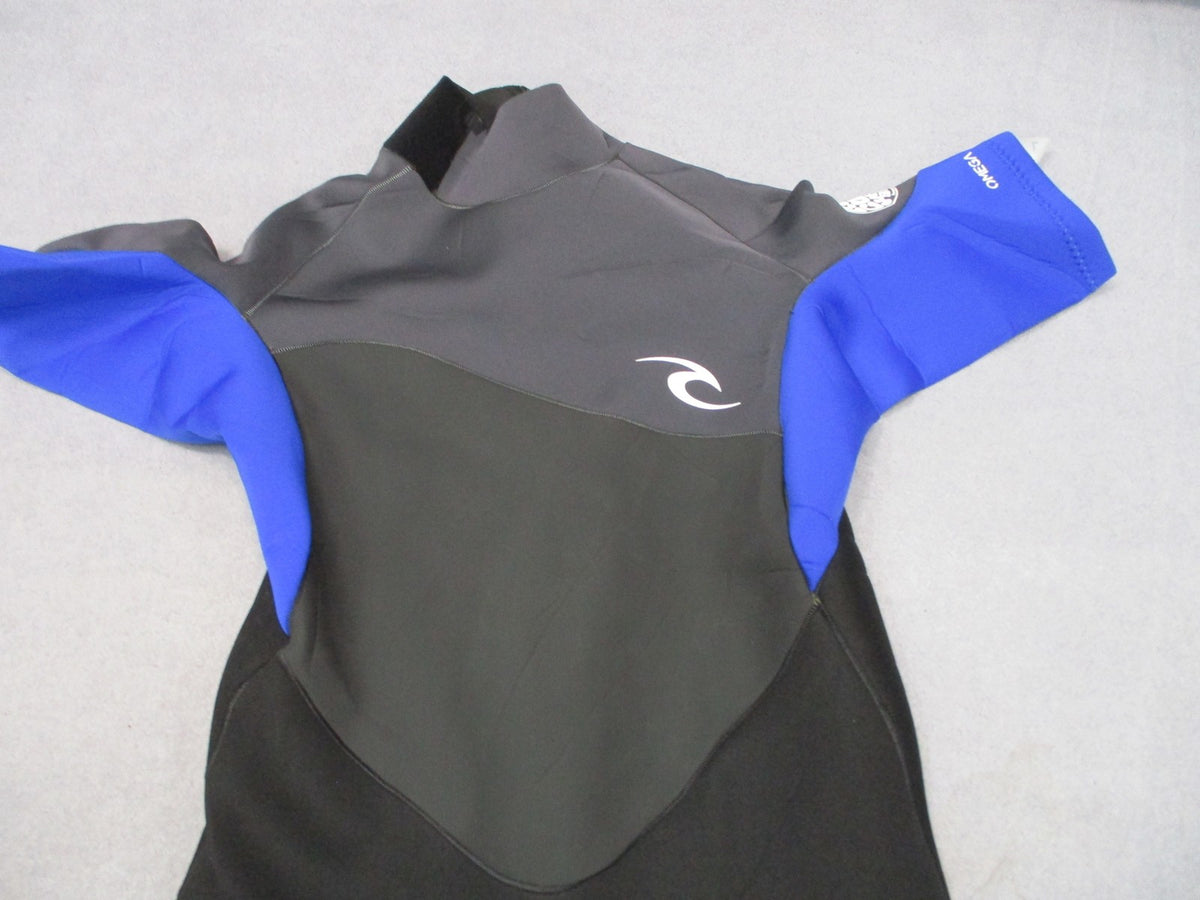 Rip Curl Omega 1.5mm Short Sleeve Spring Wetsuit Mens Large Back Zip Blue Black