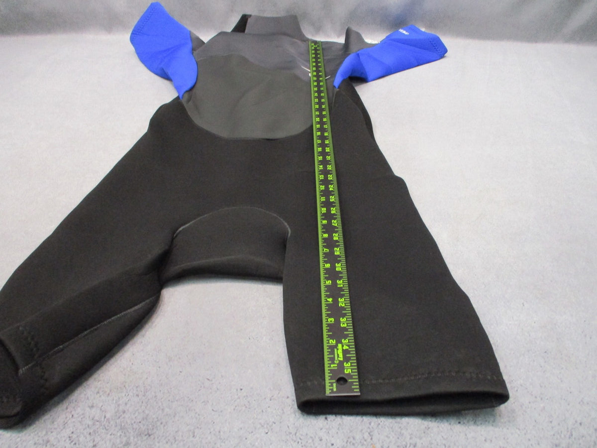 Rip Curl Omega 1.5mm Short Sleeve Spring Wetsuit Mens Large Back Zip Blue Black
