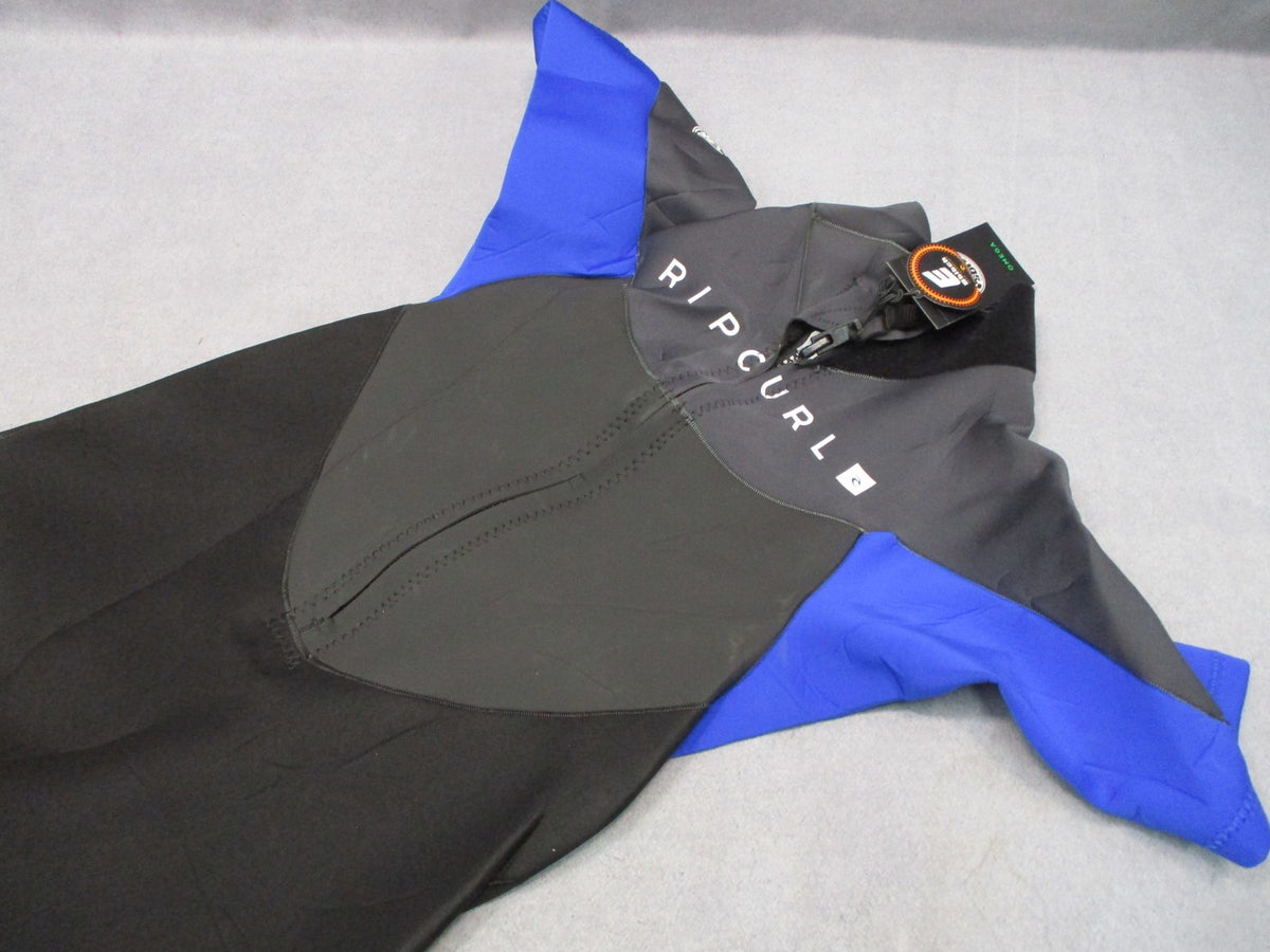Rip Curl Omega 1.5mm Short Sleeve Spring Wetsuit Mens Large Back Zip Blue Black
