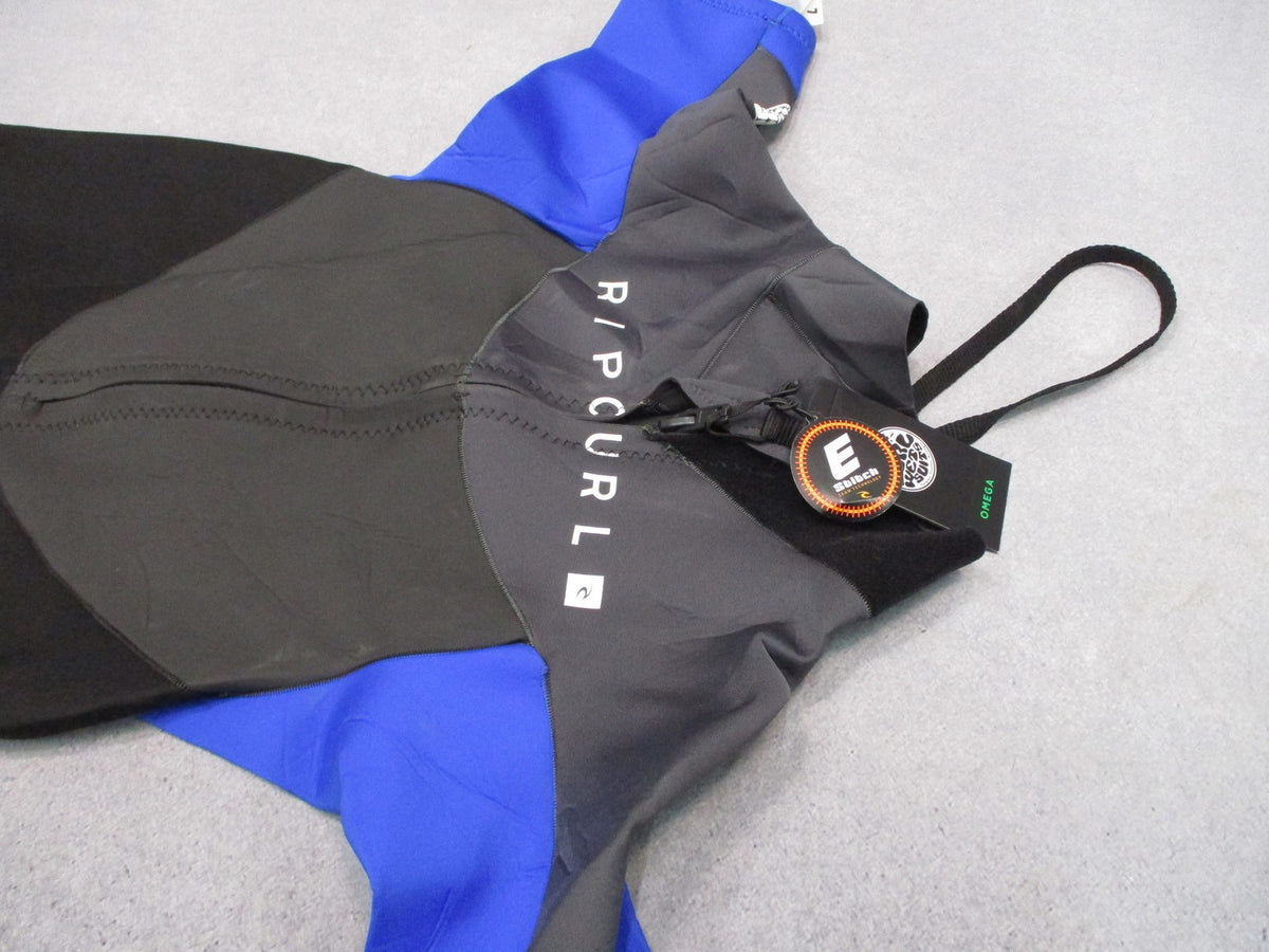 Rip Curl Omega 1.5mm Short Sleeve Spring Wetsuit Mens Large Back Zip Blue Black