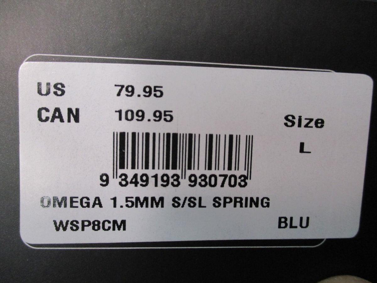 Rip Curl Omega 1.5mm Short Sleeve Spring Wetsuit Mens Large Back Zip Blue Black