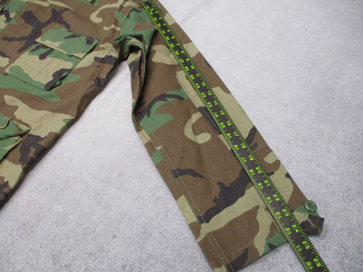New Rothco BDU Shirt Woodland Camo Large Regular 100% Cotton Rip-Stop Tactical