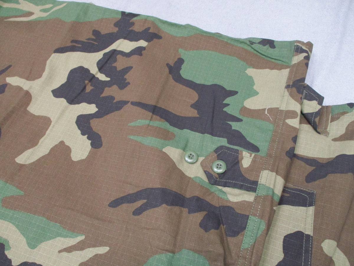New Rothco BDU Shirt Woodland Camo Large Regular 100% Cotton Rip-Stop Tactical